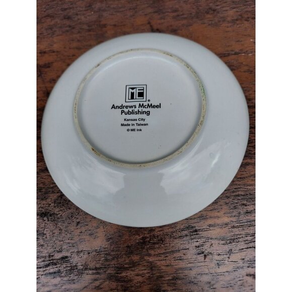 Mary Engelbreit Cherries on Yellow Plaid Replacement Saucer - Picture 2 of 2